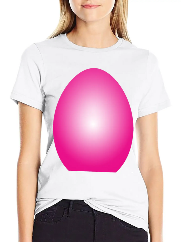 Magenta Easter Egg Lightweight Cotton T-Shirt – Daily Comfort Graphic Shirt
