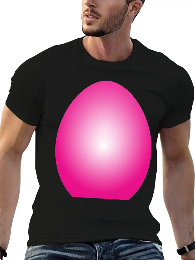 Magenta Easter Egg Lightweight Cotton T-Shirt – Daily Comfort Graphic Shirt