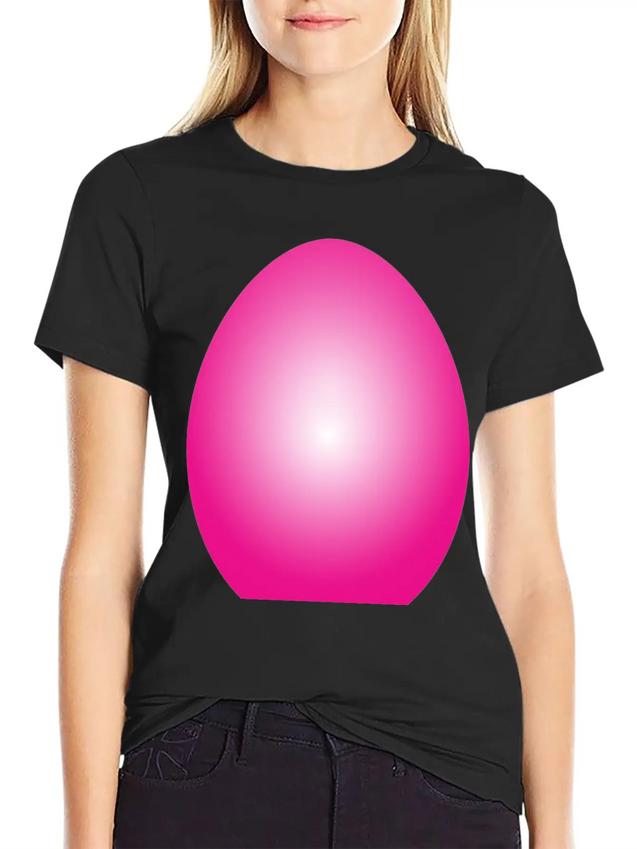 Magenta Easter Egg Lightweight Cotton T-Shirt – Daily Comfort Graphic Shirt