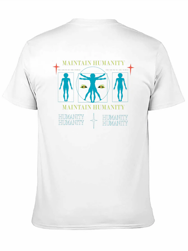 Maintain Humanity Lightweight Cotton T-Shirt – Daily Comfort Graphic Shirt