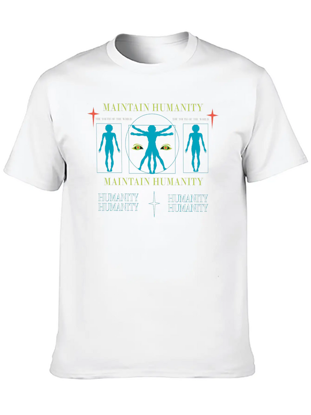 Maintain Humanity Lightweight Cotton T-Shirt – Daily Comfort Graphic Shirt