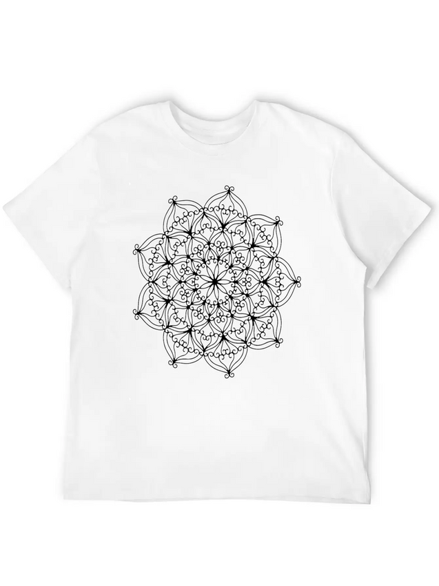 MANDALA Lightweight Cotton T-Shirt – Daily Comfort Graphic Shirt