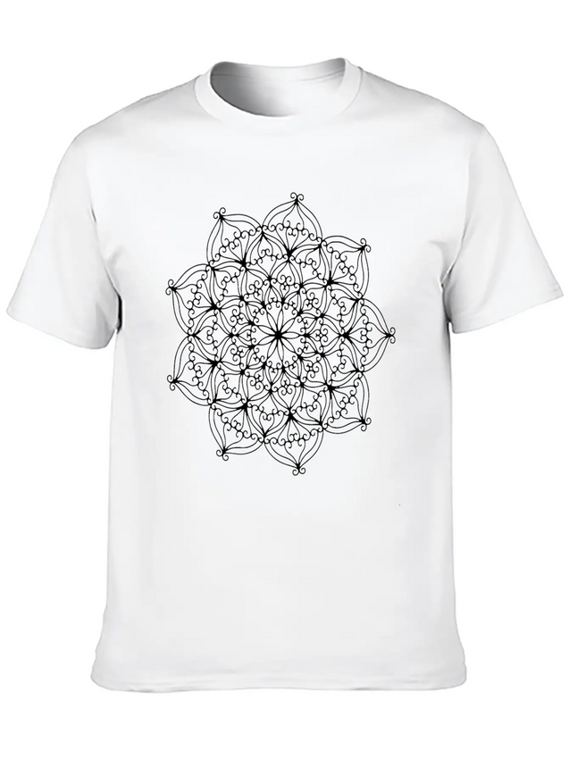 MANDALA Lightweight Cotton T-Shirt – Daily Comfort Graphic Shirt