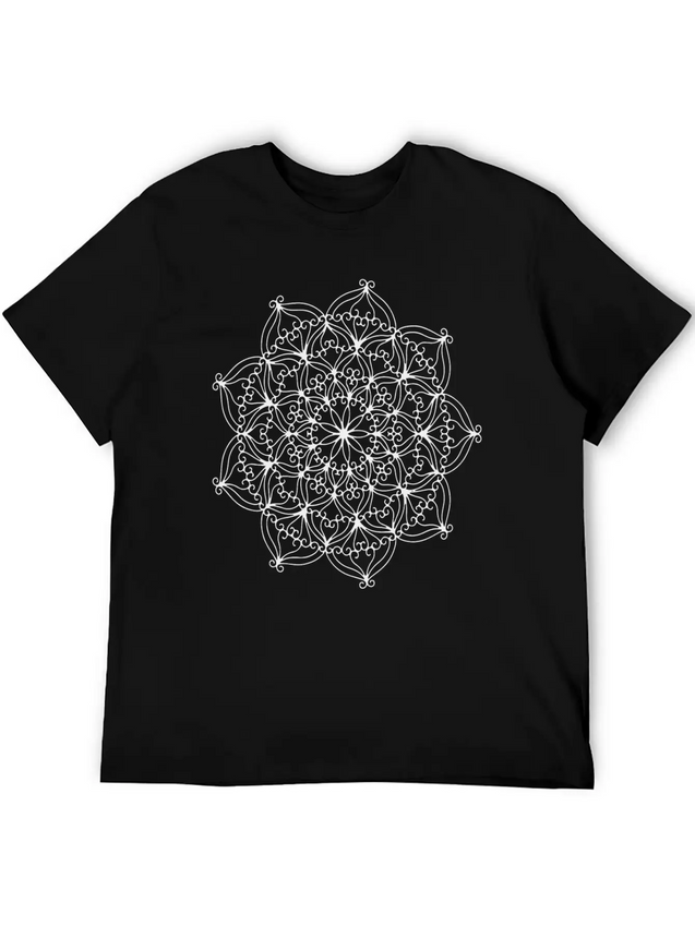 MANDALA Lightweight Cotton T-Shirt – Daily Comfort Graphic Shirt