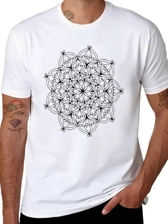 MANDALA Lightweight Cotton T-Shirt – Daily Comfort Graphic Shirt