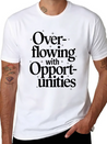 Manifesting Abundance Quote Overflowing Lightweight Cotton T-Shirt – Daily Comfort Graphic Shirt