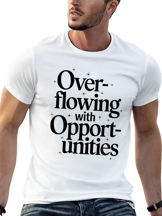 Manifesting Abundance Quote Overflowing Lightweight Cotton T-Shirt – Daily Comfort Graphic Shirt