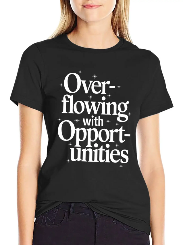 Manifesting Abundance Quote Overflowing Lightweight Cotton T-Shirt – Daily Comfort Graphic Shirt