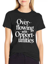 Manifesting Abundance Quote Overflowing Lightweight Cotton T-Shirt – Daily Comfort Graphic Shirt