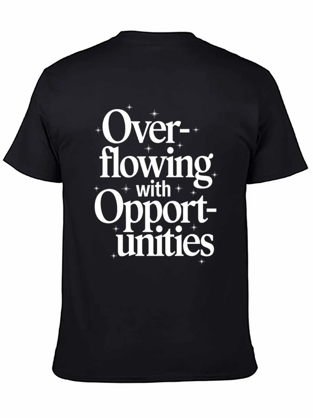Manifesting Abundance Quote Overflowing Lightweight Cotton T-Shirt – Daily Comfort Graphic Shirt