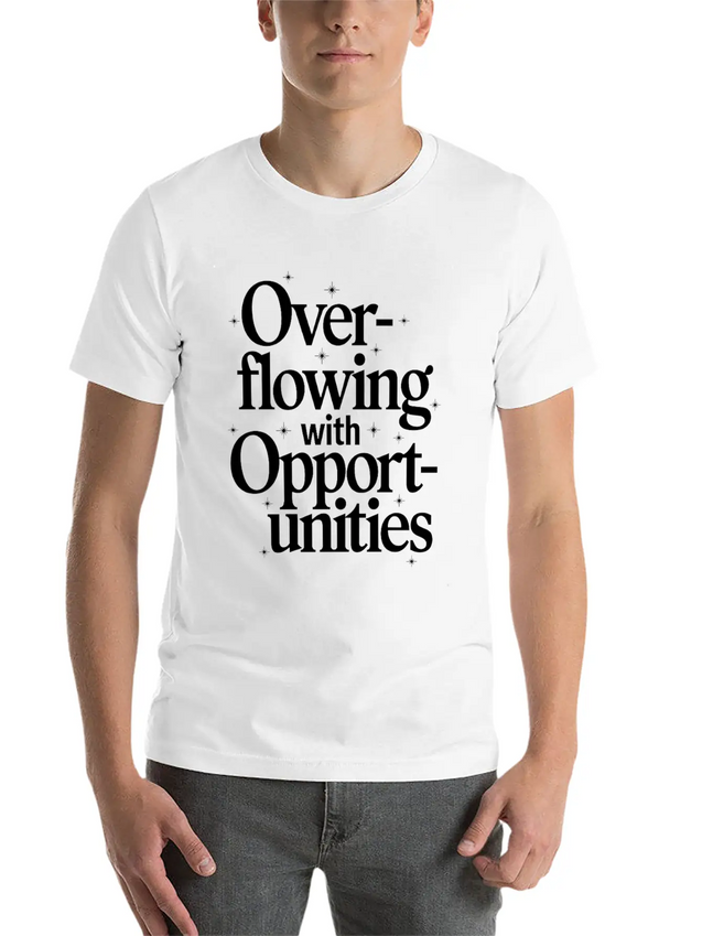 Manifesting Abundance Quote Overflowing Lightweight Cotton T-Shirt – Daily Comfort Graphic Shirt