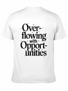 Manifesting Abundance Quote Overflowing Lightweight Cotton T-Shirt – Daily Comfort Graphic Shirt