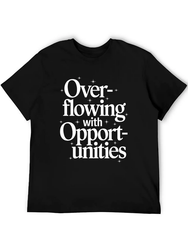Manifesting Abundance Quote Overflowing Lightweight Cotton T-Shirt – Daily Comfort Graphic Shirt