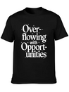 Manifesting Abundance Quote Overflowing Lightweight Cotton T-Shirt – Daily Comfort Graphic Shirt
