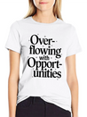 Manifesting Abundance Quote Overflowing Lightweight Cotton T-Shirt – Daily Comfort Graphic Shirt