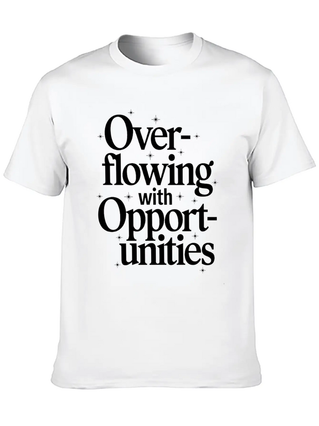 Manifesting Abundance Quote Overflowing Lightweight Cotton T-Shirt – Daily Comfort Graphic Shirt