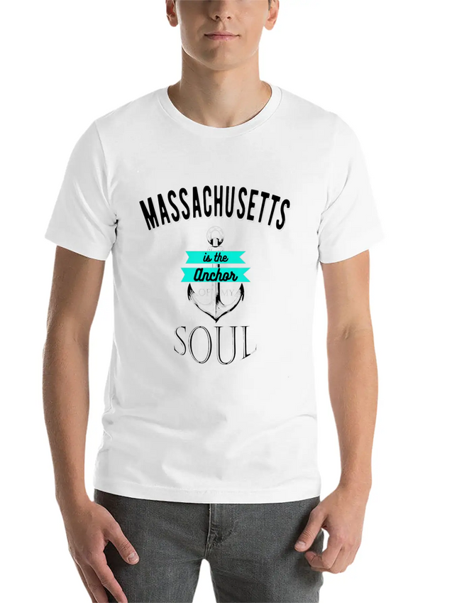 Massachusetts Anchor Of My Soul American States Lightweight Cotton T-Shirt – Daily Comfort Graphic Shirt