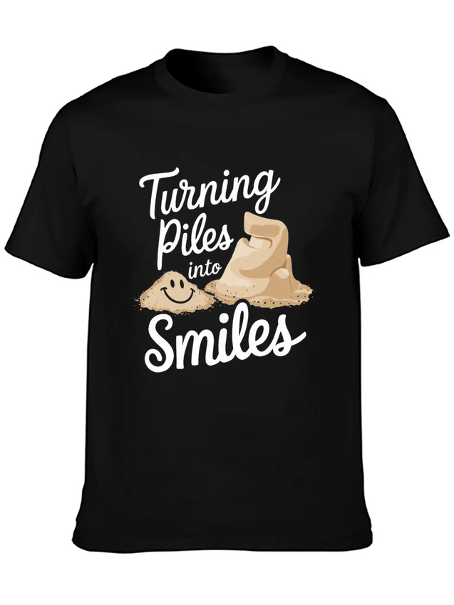 Masterpieces Of Sand Sculpting Art At Beach Lightweight Cotton T-Shirt – Daily Comfort Graphic Shirt