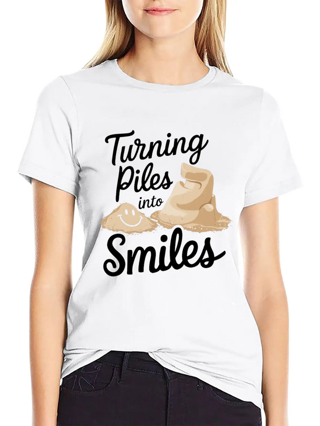 Masterpieces Of Sand Sculpting Art At Beach Lightweight Cotton T-Shirt – Daily Comfort Graphic Shirt