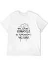May Today's Struggle Be Tomorrow's Victory Lightweight Cotton T-Shirt – Daily Comfort Graphic Shirt