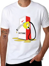 Men's Charcoal GetcreOctane Emote T-Shirt Lightweight Cotton T-Shirt – Daily Comfort Graphic Shirt