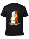 Men's Charcoal GetcreOctane Emote T-Shirt Lightweight Cotton T-Shirt – Daily Comfort Graphic Shirt