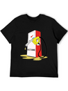 Men's Charcoal GetcreOctane Emote T-Shirt Lightweight Cotton T-Shirt – Daily Comfort Graphic Shirt