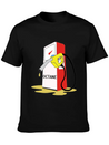 Men's Charcoal GetcreOctane Emote T-Shirt Lightweight Cotton T-Shirt – Daily Comfort Graphic Shirt