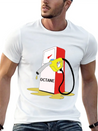 Men's Charcoal GetcreOctane Emote T-Shirt Lightweight Cotton T-Shirt – Daily Comfort Graphic Shirt