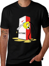 Men's Charcoal GetcreOctane Emote T-Shirt Lightweight Cotton T-Shirt – Daily Comfort Graphic Shirt