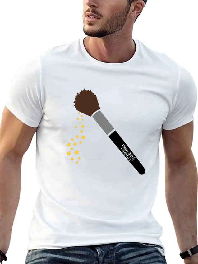 Messy Bitch Cosmetics™ Fairy Brush (Wand) Lightweight Cotton T-Shirt – Daily Comfort Graphic Shirt