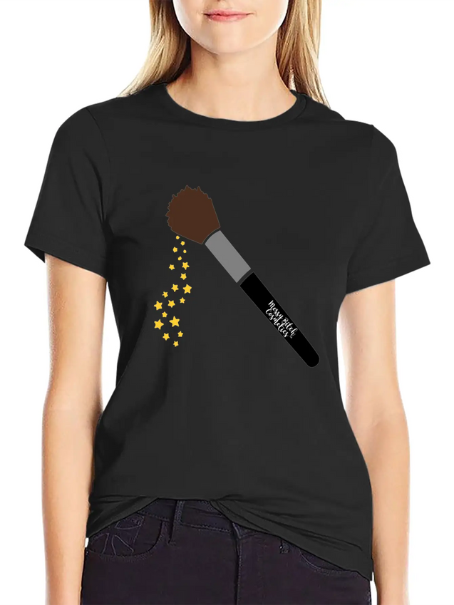 Messy Bitch Cosmetics™ Fairy Brush (Wand) Lightweight Cotton T-Shirt – Daily Comfort Graphic Shirt
