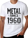 Metal Gift Birthday Vintage 1960 Lightweight Cotton T-Shirt – Daily Comfort Graphic Shirt
