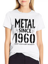 Metal Gift Birthday Vintage 1960 Lightweight Cotton T-Shirt – Daily Comfort Graphic Shirt