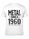 Metal Gift Birthday Vintage 1960 Lightweight Cotton T-Shirt – Daily Comfort Graphic Shirt