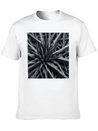 Metallic Bloom: Nature's Industrial Reflection Lightweight Cotton T-Shirt – Daily Comfort Graphic Shirt