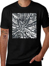 Metallic Bloom: Nature's Industrial Reflection Lightweight Cotton T-Shirt – Daily Comfort Graphic Shirt
