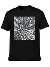 Metallic Bloom: Nature's Industrial Reflection Lightweight Cotton T-Shirt – Daily Comfort Graphic Shirt