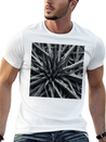 Metallic Bloom: Nature's Industrial Reflection Lightweight Cotton T-Shirt – Daily Comfort Graphic Shirt