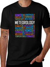 Meteorology Words Weather Forecast Meteorologist Lightweight Cotton T-Shirt – Daily Comfort Graphic Shirt