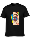 Miscellaneous Figurative Facade Lightweight Cotton T-Shirt – Daily Comfort Graphic Shirt