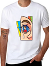 Miscellaneous Figurative Facade Lightweight Cotton T-Shirt – Daily Comfort Graphic Shirt