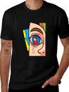 Miscellaneous Figurative Facade Lightweight Cotton T-Shirt – Daily Comfort Graphic Shirt