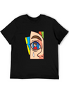 Miscellaneous Figurative Facade Lightweight Cotton T-Shirt – Daily Comfort Graphic Shirt