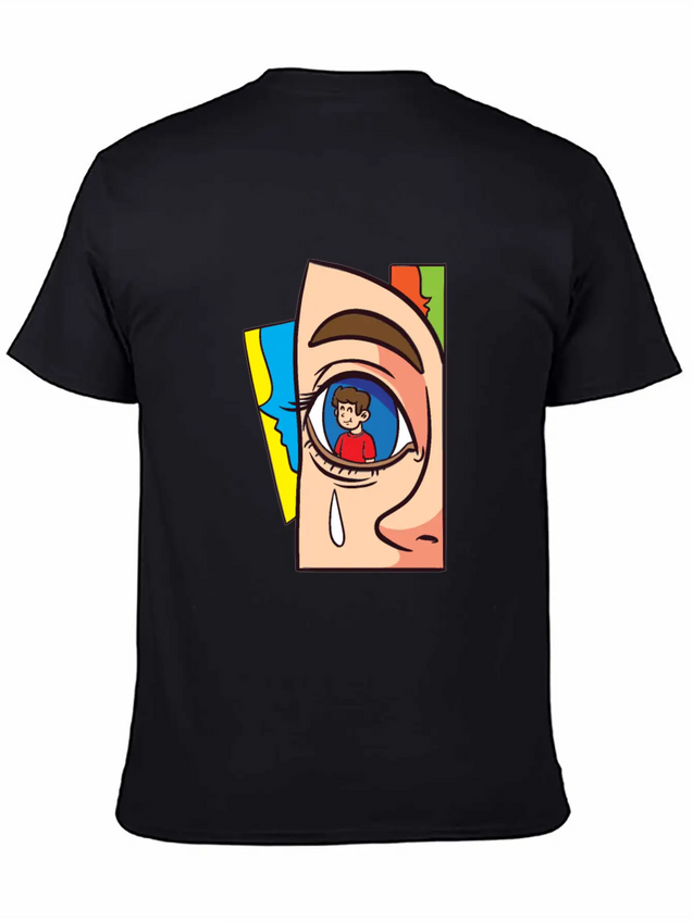Miscellaneous Figurative Facade Lightweight Cotton T-Shirt – Daily Comfort Graphic Shirt