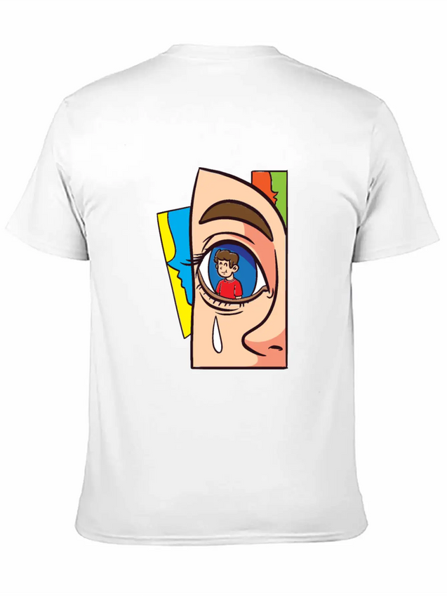 Miscellaneous Figurative Facade Lightweight Cotton T-Shirt – Daily Comfort Graphic Shirt