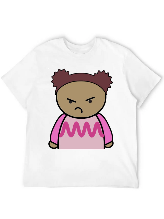 Mix And Match Character Lily Unhappy Front Lightweight Cotton T-Shirt – Daily Comfort Graphic Shirt
