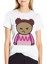 Mix And Match Character Lily Unhappy Front Lightweight Cotton T-Shirt – Daily Comfort Graphic Shirt