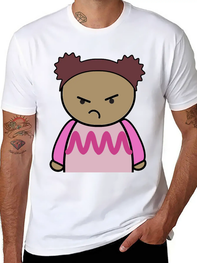 Mix And Match Character Lily Unhappy Front Lightweight Cotton T-Shirt – Daily Comfort Graphic Shirt
