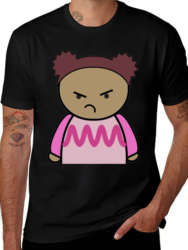 Mix And Match Character Lily Unhappy Front Lightweight Cotton T-Shirt – Daily Comfort Graphic Shirt